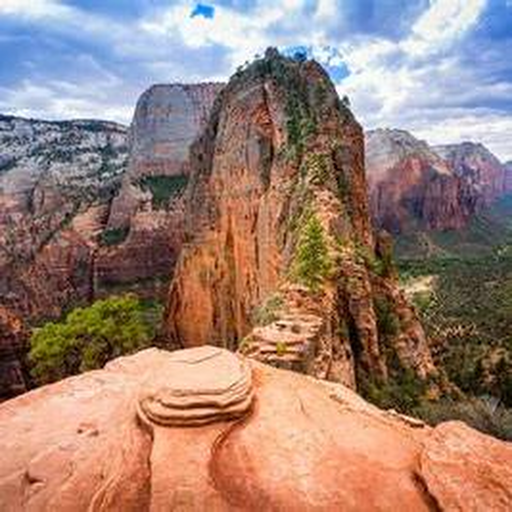 Zion scenic cliff view